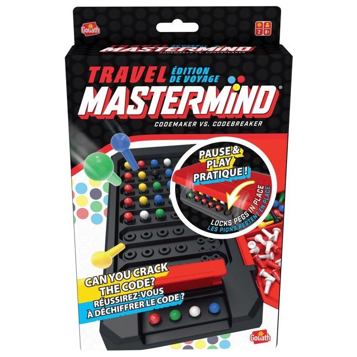 Mastermind Travel Box - jeu de logique - GOLIATH - format voyage Mastermind Travel Box - jeu de logique - GOLIATH - format voyage