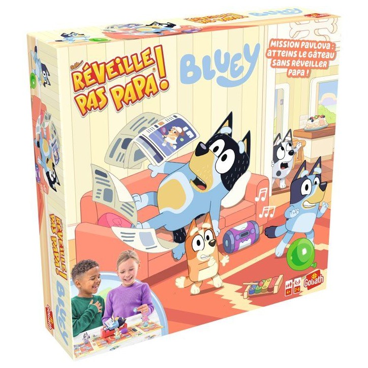 Réveille pas papa Bluey - jeu de société - GOLIATH - suspense et hasard Réveille pas papa Bluey - jeu de société - GOLIATH - suspense et hasard