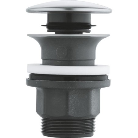 Bonde clic clac - GROHE - Diametre serrage vasque 63 mm - Matiere métal - Chrome - Pour lavabo avec trop-plein
