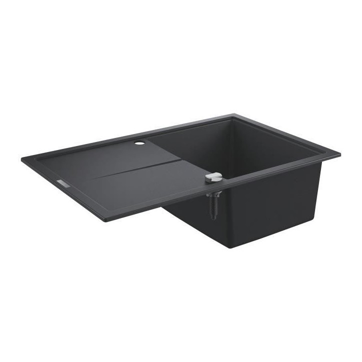 GROHE Evier composite avec égouttoir K400 780 x 500 mm Noir Granite 31639AP0 GROHE Evier composite avec égouttoir K400 780 x 500 mm Noir Granite 31639AP0