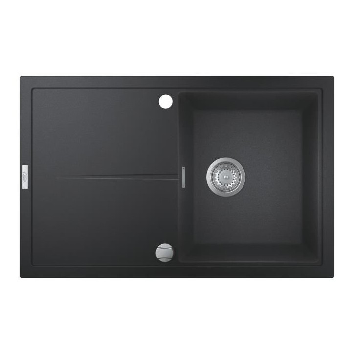 GROHE Evier composite avec égouttoir K400 780 x 500 mm Noir Granite 31639AP0 GROHE Evier composite avec égouttoir K400 780 x 500 mm Noir Granite 31639AP0
