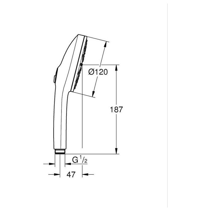 Douchette - GROHE - Vitalio Joy+ 120 - 3 jets