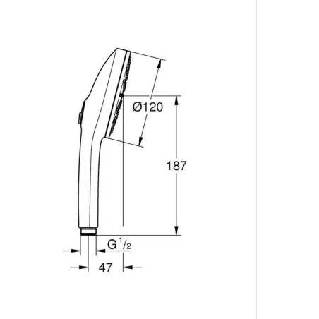 Douchette - GROHE - Vitalio Joy+ 120 - 3 jets