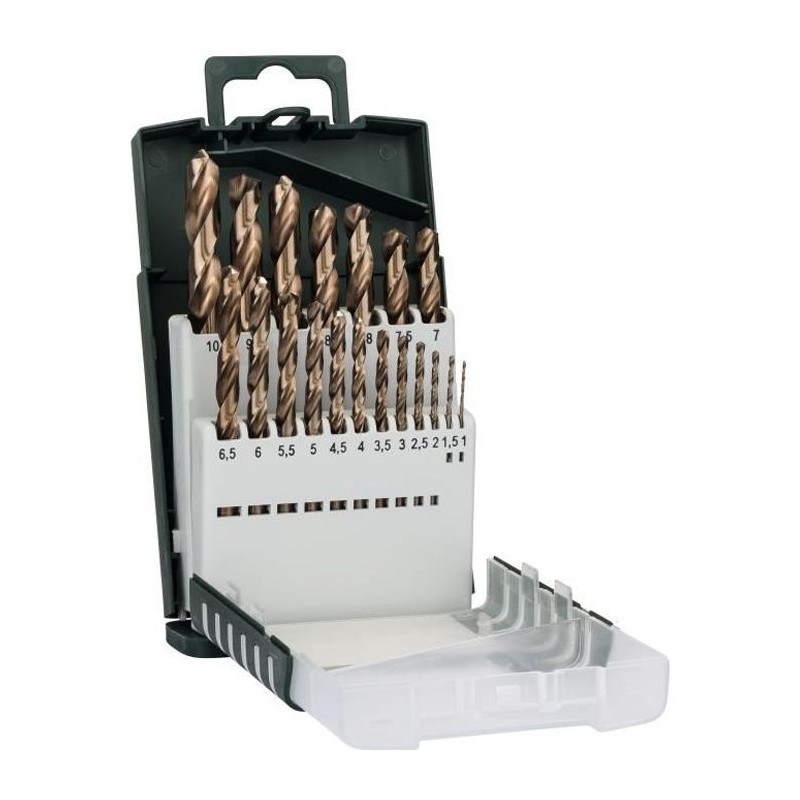 Set de 19 Forets a métaux rectifiés HSS-Cobalt - BOSCH - Foret - Gri Set de 19 Forets a métaux rectifiés HSS-Cobalt - BOSCH - Foret - Gri