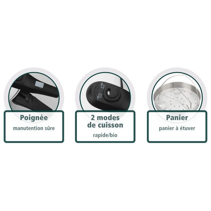 Autocuiseur - Tous feux dont induction - GSW - RAPID - Ø 24cm - 10 L - Acier Inoxydable Autocuiseur - Tous feux dont induction - GSW - RAPID - Ø 24cm - 10 L - Acier Inoxydable