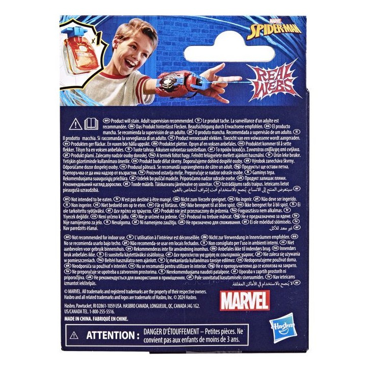 Spiderman Recharge de Toile Liquide Ultime, Jouet de Déguisement, Enfants Des 5 Ans, Accessoire, Marvel Spider-Man Real Webs