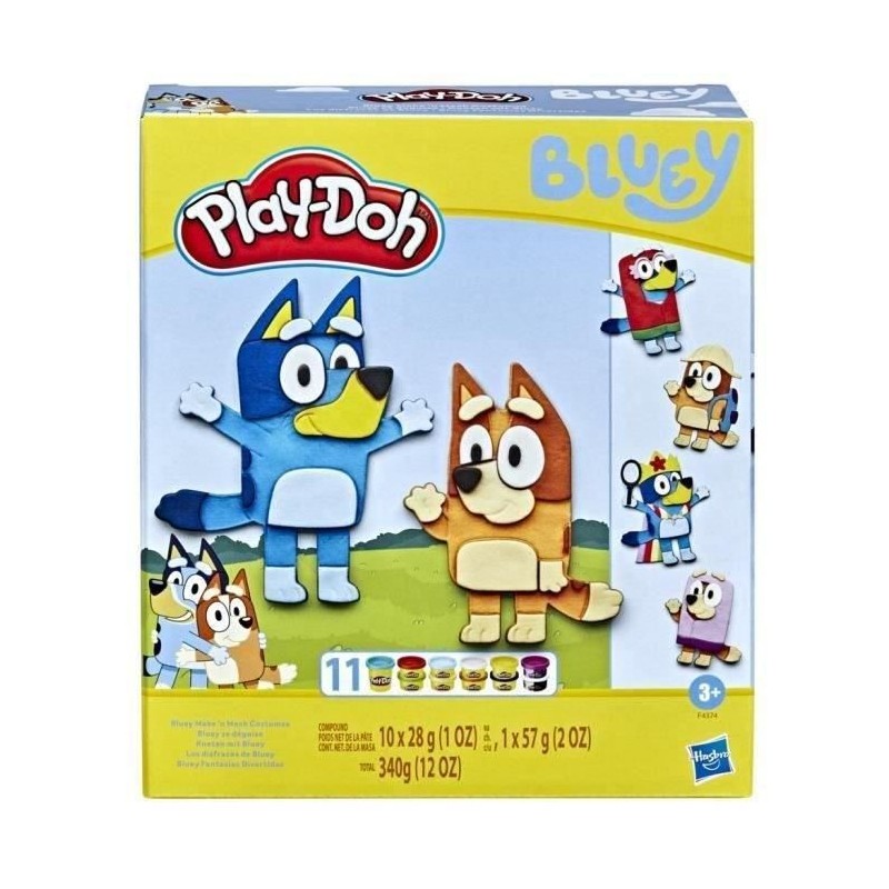 Play-Doh Bluey se déguise, Coffret avec 11 pots de pâte a modeler Bl