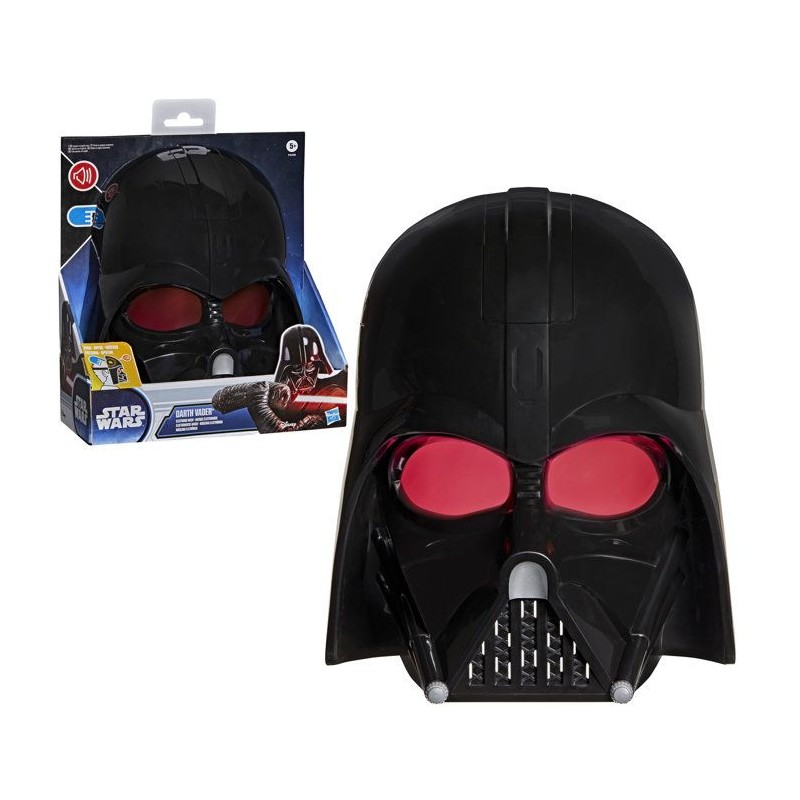 Masque de Dark Vador électronique, phrases et effets sonores, déguis