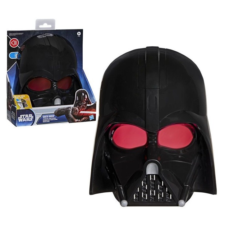 Masque de Dark Vador électronique, phrases et effets sonores, déguisement Star Wars pour enfants, des 5 ans Masque de Dark Vador électronique, phrases et effets sonores, déguisement Star Wars pour enfants, des 5 ans