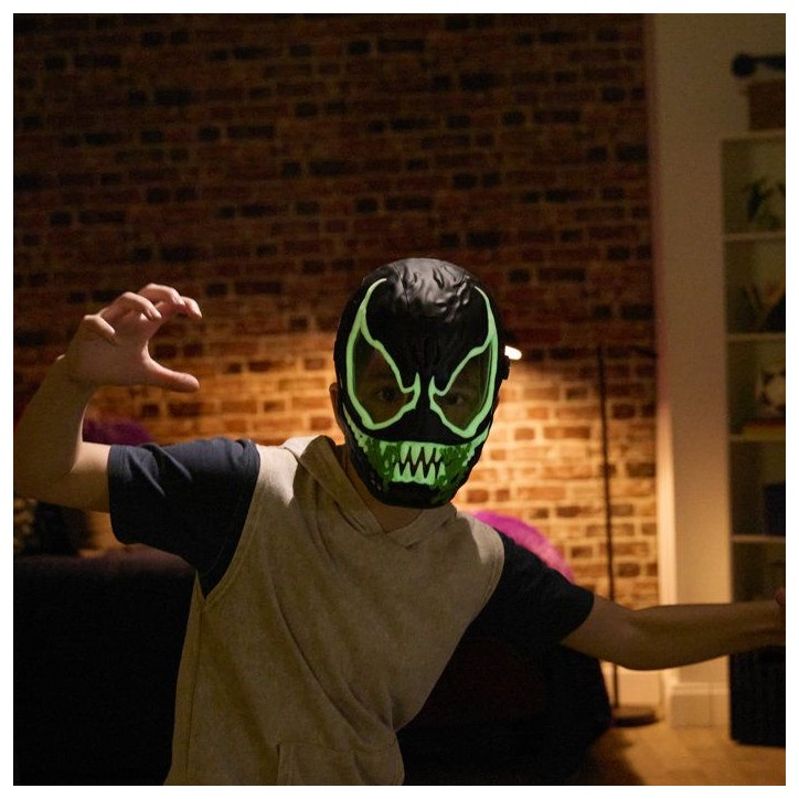 Masque Venom Phosphorescent, Jouet de déguisement de Super Héro, Marvel Spider-Man VenomVersus, Des 5 ans