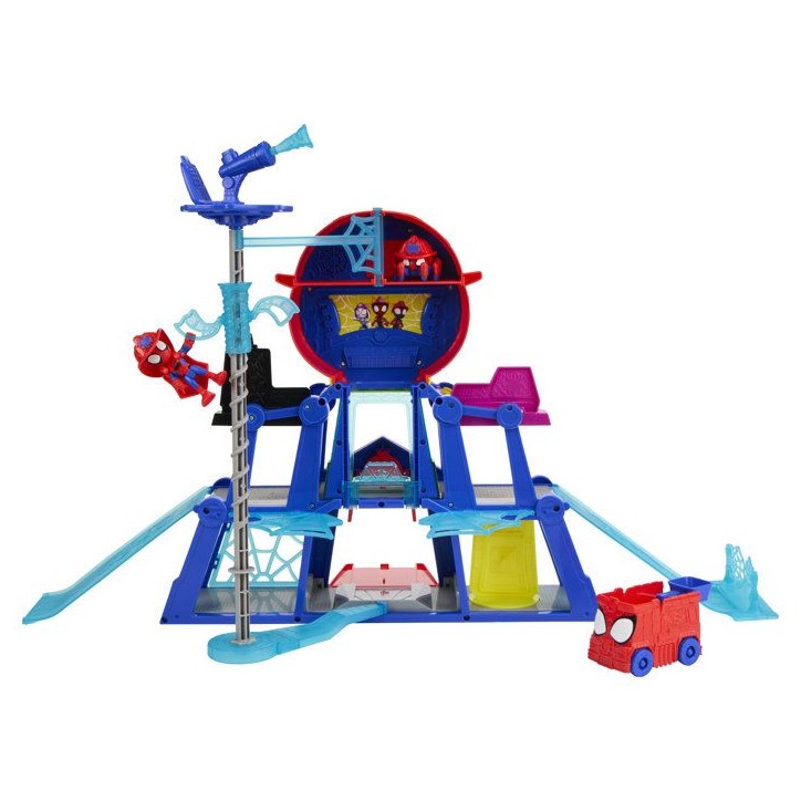 Spidey QG Rescue-Webs, coffret avec véhicule et figurines de 7,5 cm, jouets de super-héros pour enfants, des 3 ans Spidey QG Rescue-Webs, coffret avec véhicule et figurines de 7,5 cm, jouets de super-héros pour enfants, des 3 ans