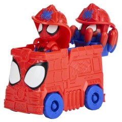 Spidey QG Rescue-Webs, coffret avec véhicule et figurines de 7,5 cm,