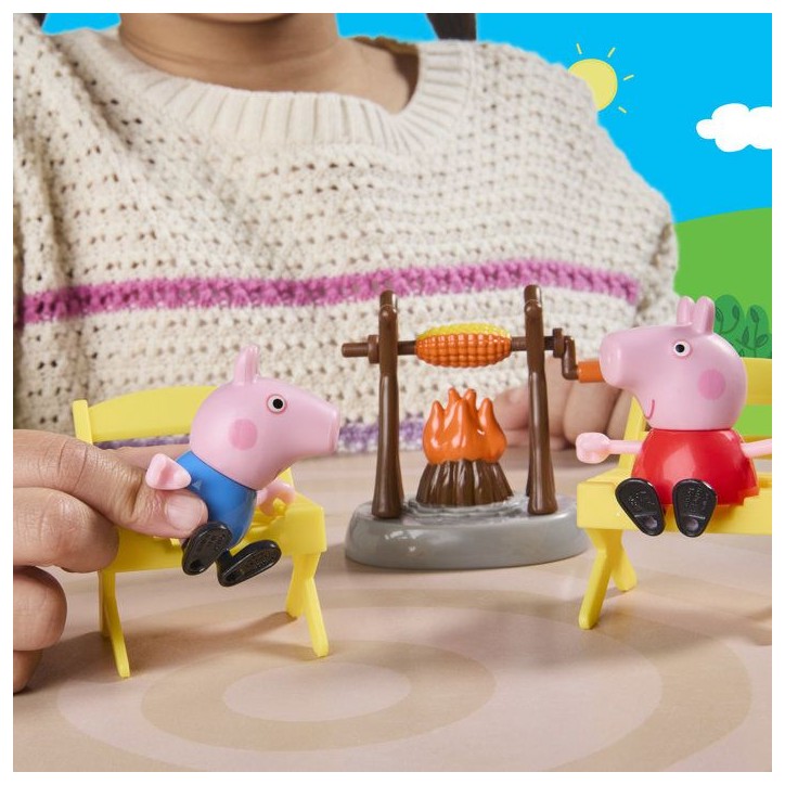 Peppa Pig La caravane des trois petits cochons, coffret de 3 figurines avec Bébé Evie, jouets préscolaires pour enfants, des Peppa Pig La caravane des trois petits cochons, coffret de 3 figurines avec Bébé Evie, jouets préscolaires pour enfants, des