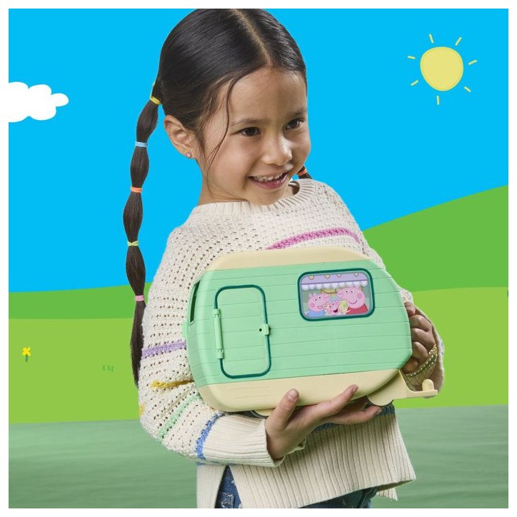 Peppa Pig La caravane des trois petits cochons, coffret de 3 figurines avec Bébé Evie, jouets préscolaires pour enfants, des Peppa Pig La caravane des trois petits cochons, coffret de 3 figurines avec Bébé Evie, jouets préscolaires pour enfants, des