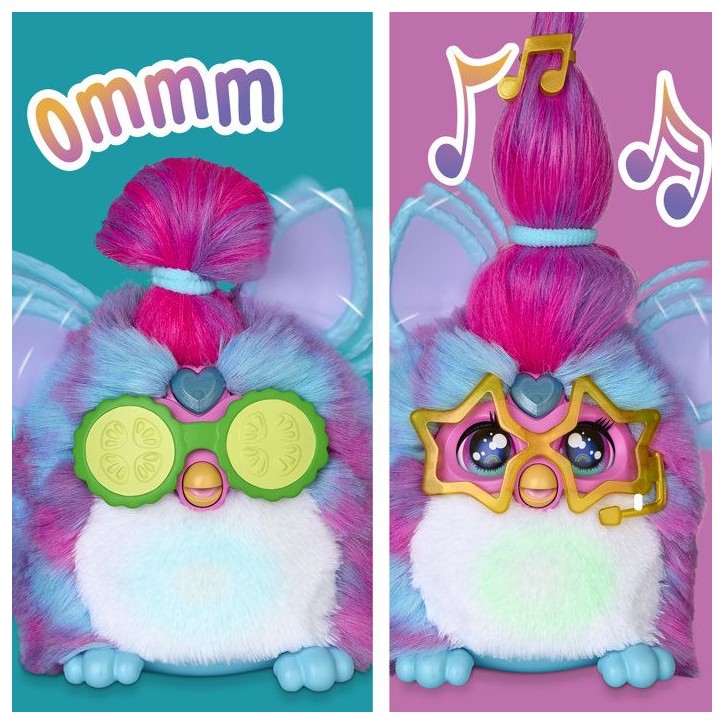 Furby Vibes Framboise bleue, peluche électronique interactive pour filles et garçons, des 6 ans Furby Vibes Framboise bleue, peluche électronique interactive pour filles et garçons, des 6 ans