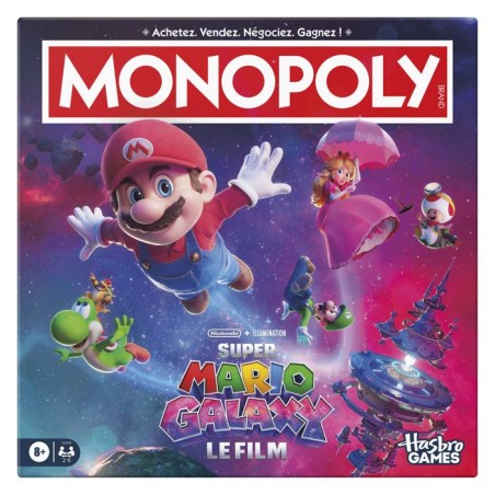 Monopoly Super Mario Galaxy Le Film, jeu de plateau I jeu familial amu