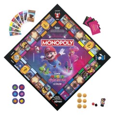 Monopoly Super Mario Galaxy Le Film, jeu de plateau I jeu familial amusant pour enfants, ados et adultes, 2 a 6 joueurs, des 8 a