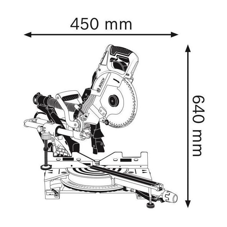 Scie radiale Bosch Professional GCM 8 SDE 261mm de diametre - 1600W - 0601B19200 Scie radiale Bosch Professional GCM 8 SDE 261mm de diametre - 1600W - 0601B19200