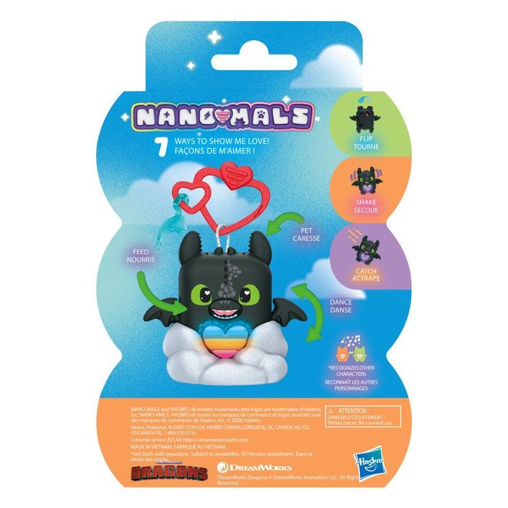 Nano-mals Dragons Krokmou, compagnon électronique, plus de 70 réactions, pour enfants, des 5 ans Nano-mals Dragons Krokmou, compagnon électronique, plus de 70 réactions, pour enfants, des 5 ans