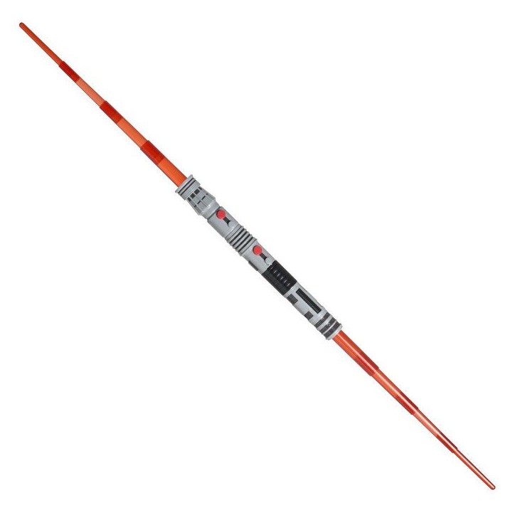 Sabre laser de Dark Maul a double lame électronique de Star Wars, sabre laser rouge sous licence officielle, convient aux dégu Sabre laser de Dark Maul a double lame électronique de Star Wars, sabre laser rouge sous licence officielle, convient aux dégu