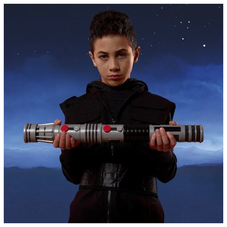 Sabre laser de Dark Maul a double lame électronique de Star Wars, sabre laser rouge sous licence officielle, convient aux dégu Sabre laser de Dark Maul a double lame électronique de Star Wars, sabre laser rouge sous licence officielle, convient aux dégu