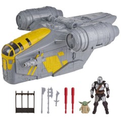 Véhicule Mandalorian Razor Crest et coffret 2-en-1 de 35 cm et figur