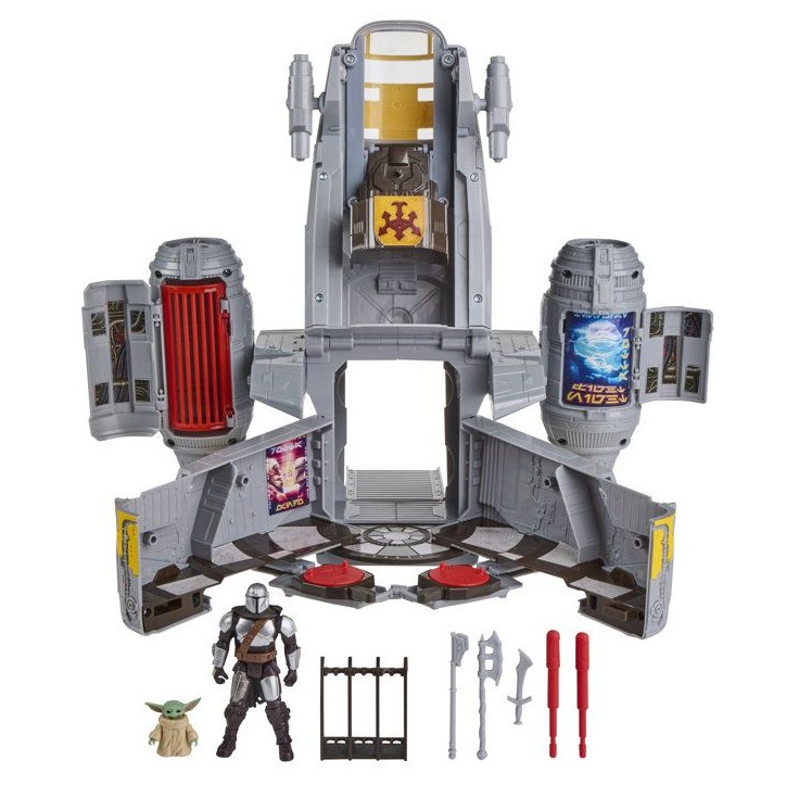 Véhicule Mandalorian Razor Crest et coffret 2-en-1 de 35 cm et figurines Mandalorien et Grogu, jouets pour enfants, des 4 ans Véhicule Mandalorian Razor Crest et coffret 2-en-1 de 35 cm et figurines Mandalorien et Grogu, jouets pour enfants, des 4 ans