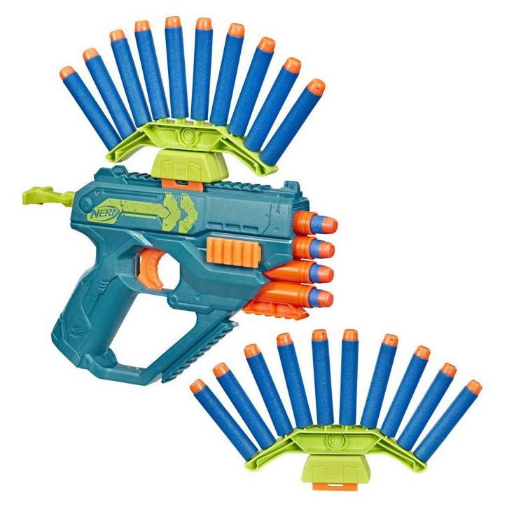 Nerf Rebel Ops Ammohawk, blaster avec 2 accessoires et 20 fléchettes en mousse Nerf, des 8 ans
