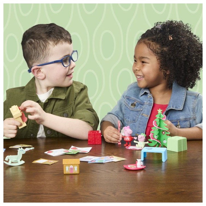 Peppa Pig Calendrier de l'Avent de Peppa et Evie, compte a rebours festif avec 24 surprises, inclut 2 figurines, jouets présc Peppa Pig Calendrier de l'Avent de Peppa et Evie, compte a rebours festif avec 24 surprises, inclut 2 figurines, jouets présc