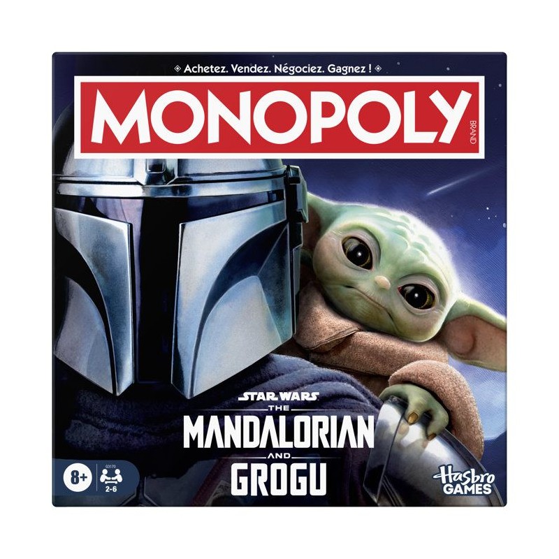 Monopoly The Mandalorian and Grogu, jeu de plateau, inspiré du film,