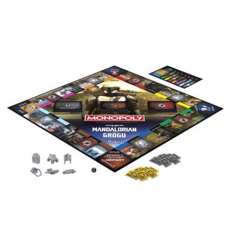 Monopoly The Mandalorian and Grogu, jeu de plateau, inspiré du film, jeu familial pour enfants et adultes, 2 a 6 joueurs, des