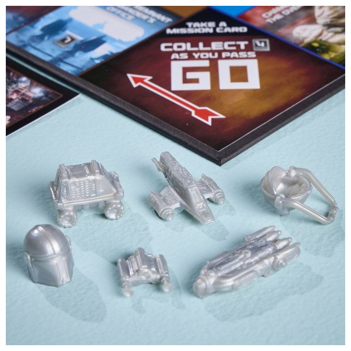 Monopoly The Mandalorian and Grogu, jeu de plateau, inspiré du film, jeu familial pour enfants et adultes, 2 a 6 joueurs, des