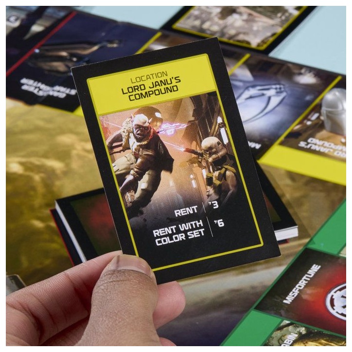 Monopoly The Mandalorian and Grogu, jeu de plateau, inspiré du film, jeu familial pour enfants et adultes, 2 a 6 joueurs, des