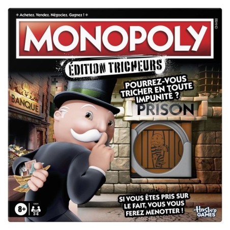 Monopoly : édition Tricheurs, jeu de plateau familial amusant pour e