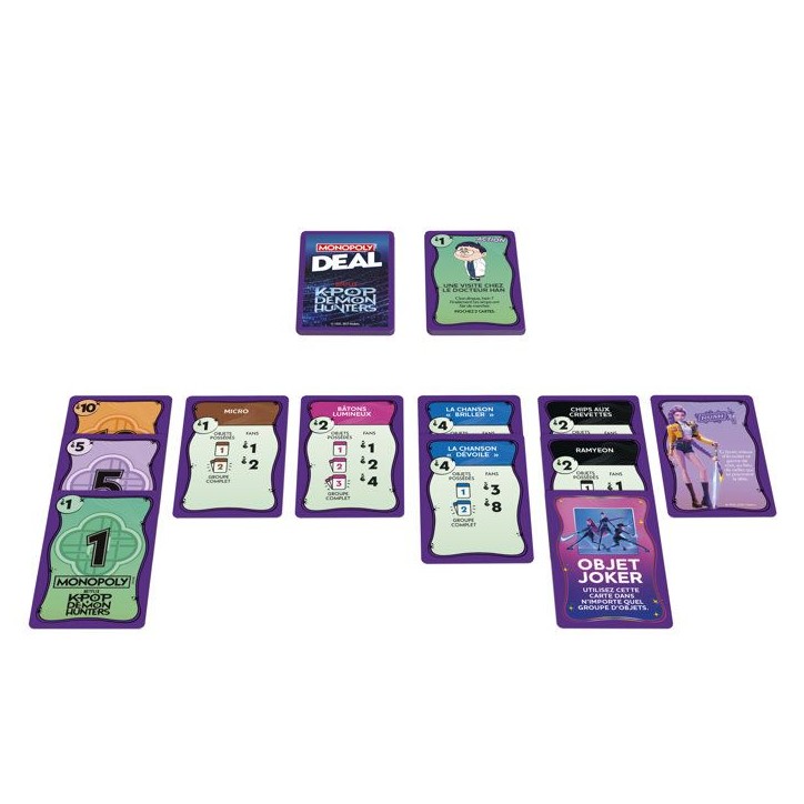 Monopoly Deal : KPop Demon Hunters, jeu de cartes familial pour enfants, préados, ados et adultes - 2 a 5 joueurs - 15 min. Monopoly Deal : KPop Demon Hunters, jeu de cartes familial pour enfants, préados, ados et adultes - 2 a 5 joueurs - 15 min.