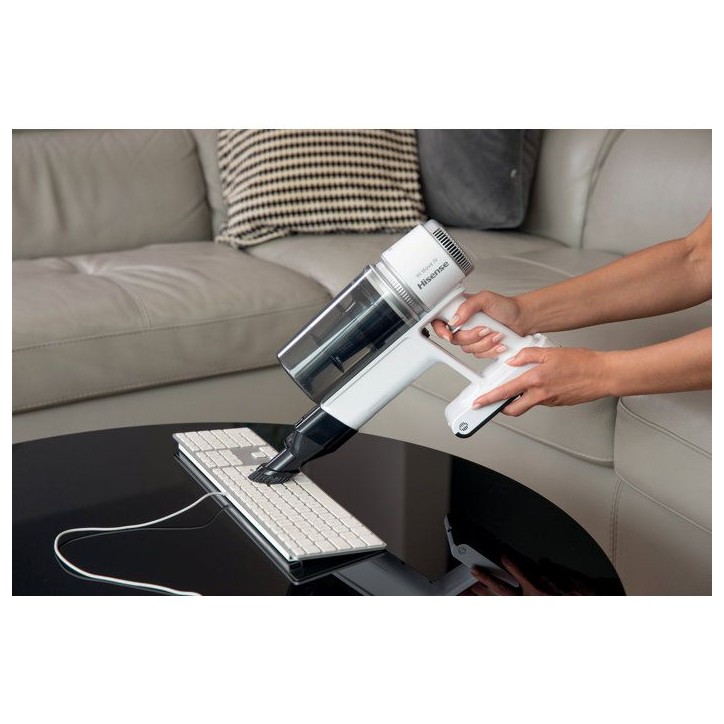 HISENSE HVC6264W - Aspirateur Balai sans fil - Ecran LED - Tube flex - Eclairage LED