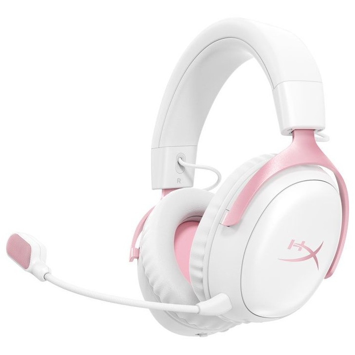 Casque Gamer Sans Fil HyperX Cloud III S Wireless blanc & rose pour PC Mac PS5 mobiles Switch avec adaptateur USB-C et câble US Casque Gamer Sans Fil HyperX Cloud III S Wireless blanc & rose pour PC Mac PS5 mobiles Switch avec adaptateur USB-C et câble US