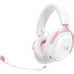 Casque Gamer Sans Fil HyperX Cloud III S Wireless blanc & rose pour PC