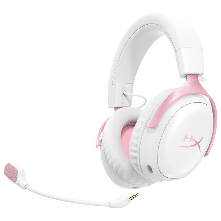 Casque Gamer Sans Fil HyperX Cloud III S Wireless blanc & rose pour PC Mac PS5 mobiles Switch avec adaptateur USB-C et câble US Casque Gamer Sans Fil HyperX Cloud III S Wireless blanc & rose pour PC Mac PS5 mobiles Switch avec adaptateur USB-C et câble US