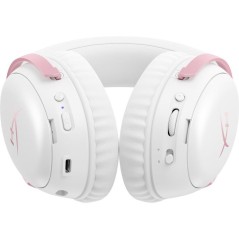 Casque Gamer Sans Fil HyperX Cloud III S Wireless blanc & rose pour PC