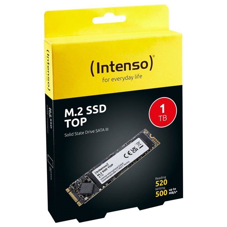 INTENSO - Top - SSD Interne - 1 To - M.2 SATA III 6 Gb/s - Vitesse de lecture jusqu'a 520 Mo/s INTENSO - Top - SSD Interne - 1 To - M.2 SATA III 6 Gb/s - Vitesse de lecture jusqu'a 520 Mo/s