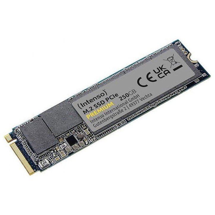 INTENSO - Premium - SSD Interne - 250 Go - NVMe M.2 PCIe Gen 3x4 - Vitesse de lecture jusqu'a 2 100 Mo/s INTENSO - Premium - SSD Interne - 250 Go - NVMe M.2 PCIe Gen 3x4 - Vitesse de lecture jusqu'a 2 100 Mo/s