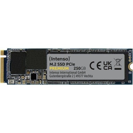 INTENSO - Premium - SSD Interne - 250 Go - NVMe M.2 PCIe Gen 3x4 - Vitesse de lecture jusqu'a 2 100 Mo/s
