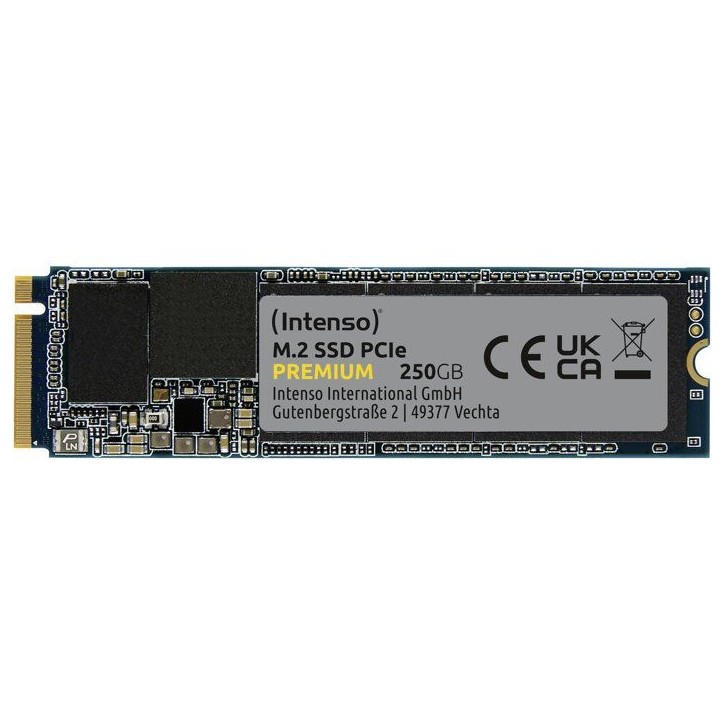 INTENSO - Premium - SSD Interne - 250 Go - NVMe M.2 PCIe Gen 3x4 - Vitesse de lecture jusqu'a 2 100 Mo/s INTENSO - Premium - SSD Interne - 250 Go - NVMe M.2 PCIe Gen 3x4 - Vitesse de lecture jusqu'a 2 100 Mo/s