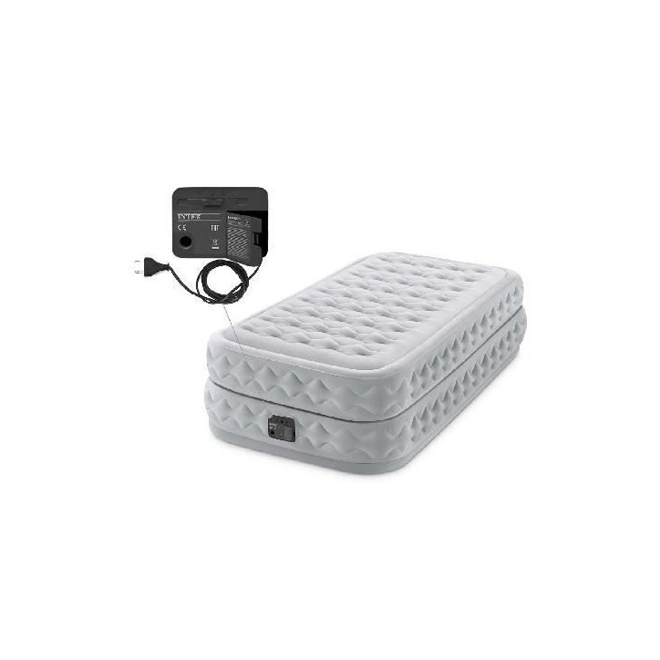 Matelas gonflable INTEX - 64488ND - Supreme Air Flow - 1,91 x 0,99 x 0,51 m - 1 personne - Intérieur - Gonflage électrique int