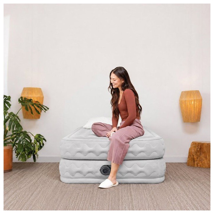 Matelas gonflable INTEX - 64488ND - Supreme Air Flow - 1,91 x 0,99 x 0,51 m - 1 personne - Intérieur - Gonflage électrique int
