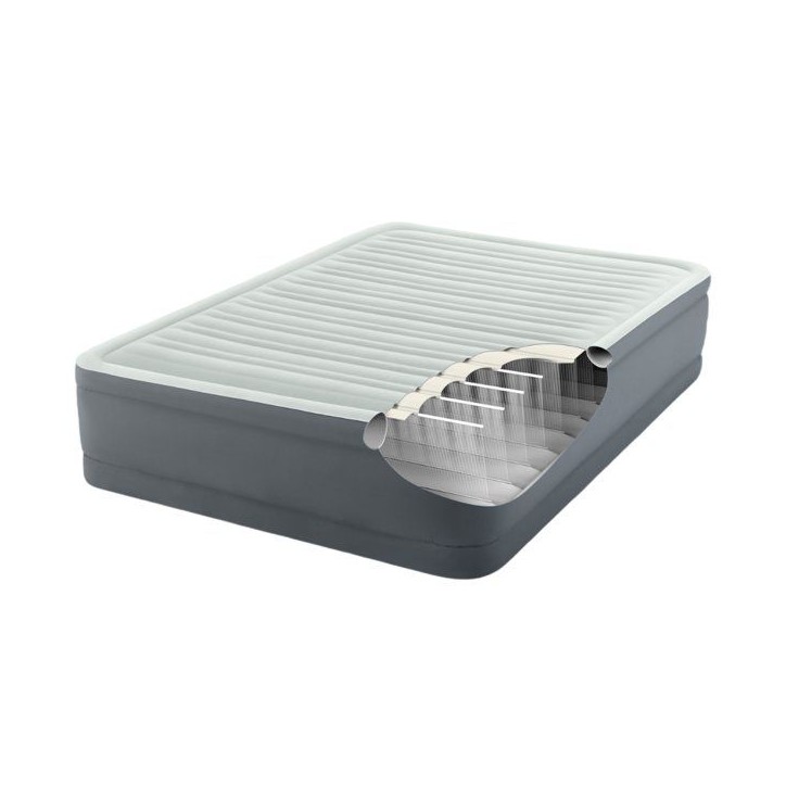 Matelas gonflable INTEX - 64906ND - PremAire Large - 2,03 x 1,52 x 0,46 m - 2 personnes - Intérieur - Gonflage électrique int