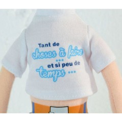 Peluche Gaston Lagaffe - Lot de 3 - Messages - 30 cm - JEMINI