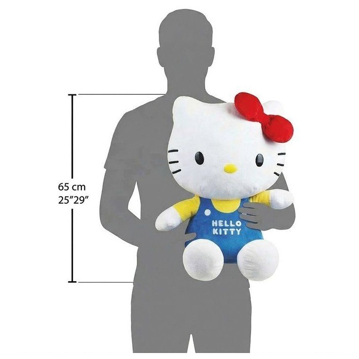 Peluche géante XXL - Hello Kitty - JEMINI - 65 cm - Ultra douce - Lavable en machine