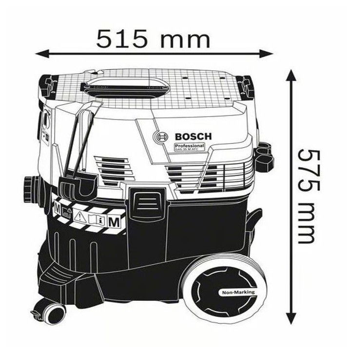 Aspirateur pour solide et liquide 1380W GAS 35 M AFC en boîte carton - BOSCH - 06019C31W0